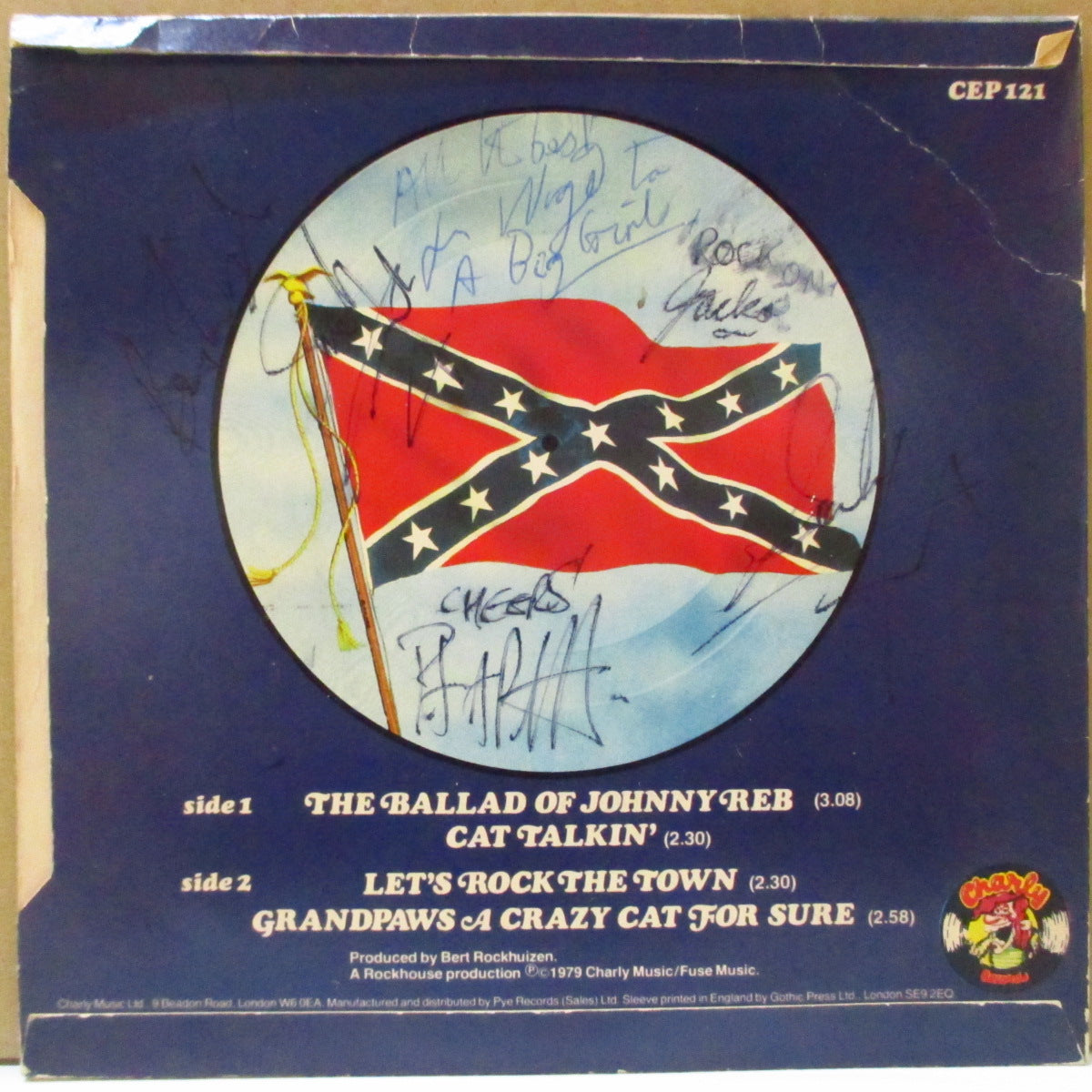 FLYING SAUCERS (フライング・ソーサーズ) - The Ballad Of Johnny Reb +3 (UK オリジナル 7"/サイン入り)