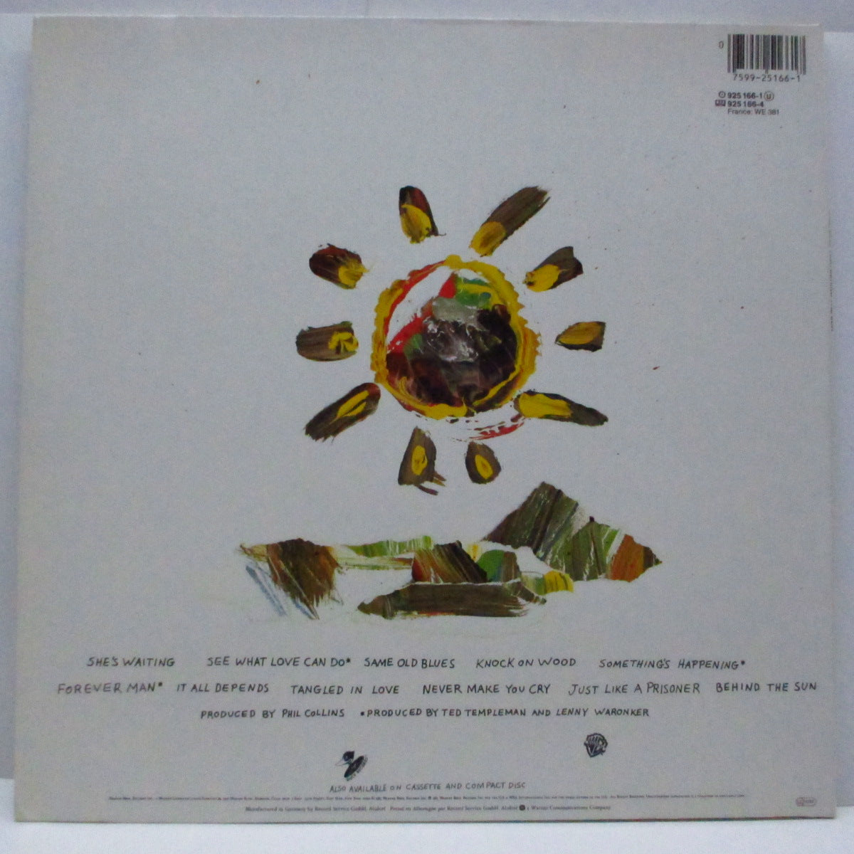 ERIC CLAPTON (エリック・クラプトン) - Behind The Sun (EU オリジナル LP/ステッカー付き見開ジャケ)