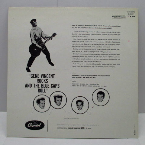 GENE VINCENT (ジーン・ヴィンセント) - Rocks! And The Blue Caps Roll (France 80's Re Black Lbl.Mono LP)
