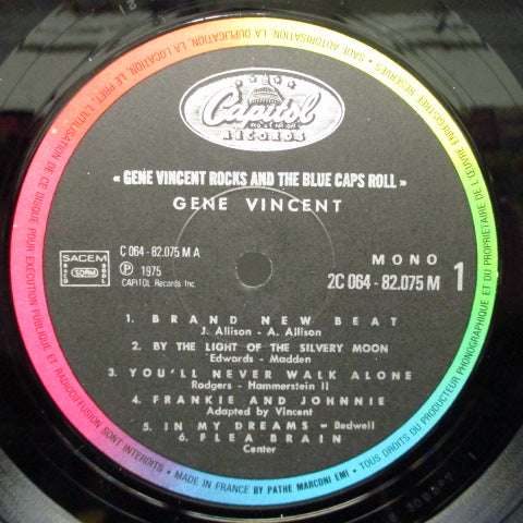GENE VINCENT (ジーン・ヴィンセント) - Rocks! And The Blue Caps Roll (France 80's Re Black Lbl.Mono LP)