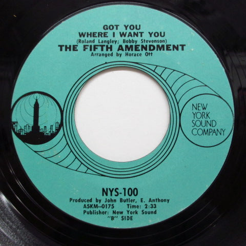FIFTH AMENDMENT - Got You Where I Want You (薄青ラベ)