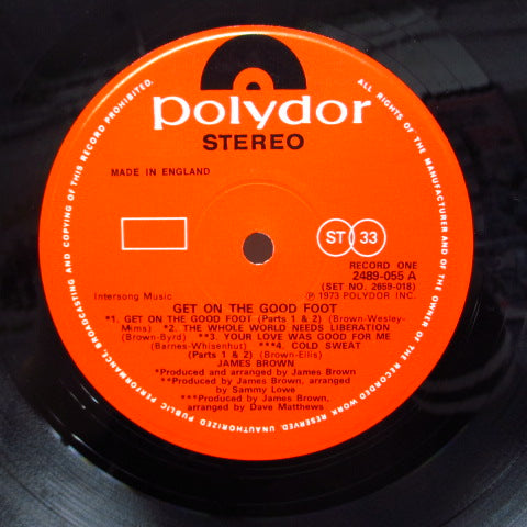 JAMES BROWN (ジェームス・ブラウン) - Get On The Good Foot (UK Orig.2xLP)