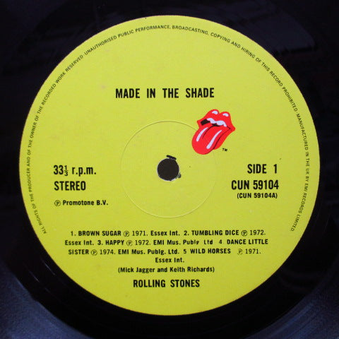 ROLLING STONES (ローリング・ストーンズ) - Made In The Shade (UK 70's Reissue/CUN-59104)