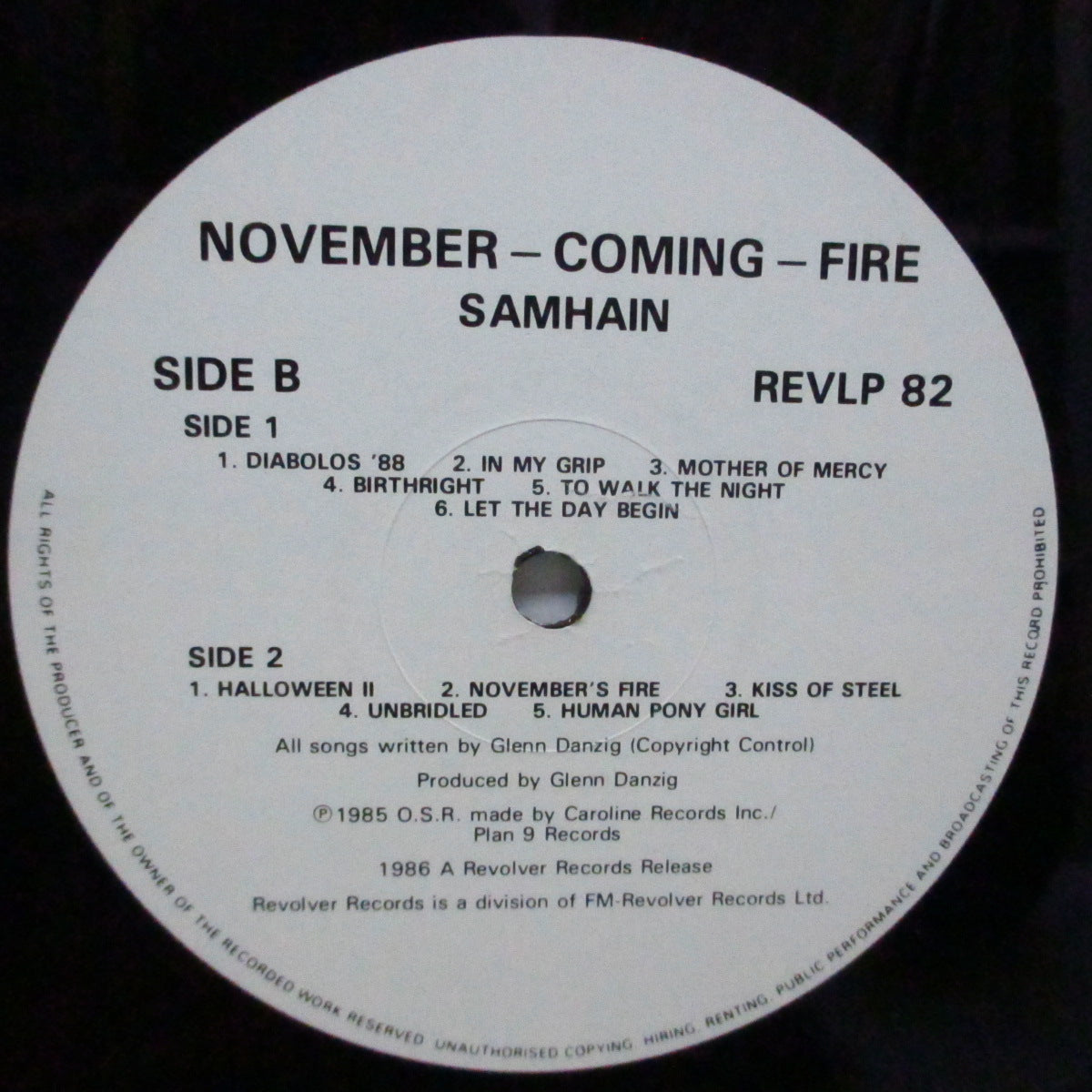 SAMHAIN (サムヘイン) - November-Coming-Fire (UK オリジナル LP)