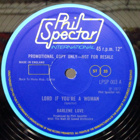 DARLENE LOVE - Lord If You're A Woman (Promo12")