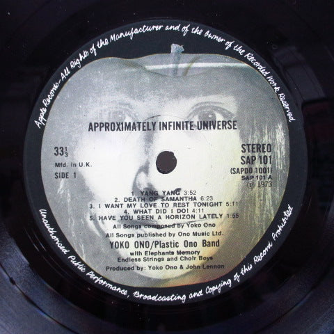 YOKO ONO (ヨーコ・オノ) - Approximately Infinite Universe (UK オリジナル 2xLP+インナー/光沢見開きジャケ)