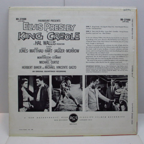 ELVIS PRESLEY (エルヴィス・プレスリー) - King Creole (UK Orig.Mono LP/CS)