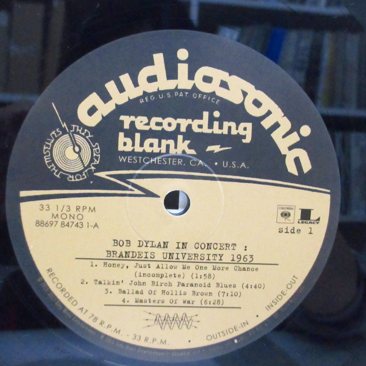 BOB DYLAN (ボブ・ディラン) - In Concert Brandeis University 1963 (EU '11 Re 180g Mono LP)