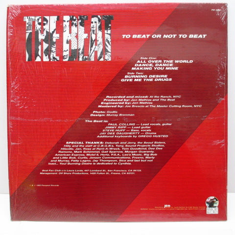 BEAT, THE (Paul Collins') (ザ ・ポール・コリンズ・ビート)- To Beat Or Not To Beat (US オリジナル MLP)