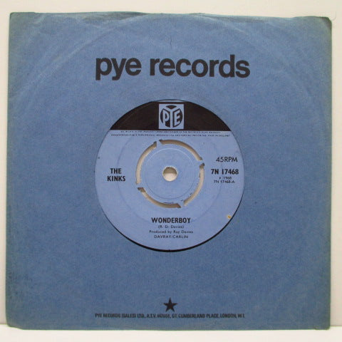 KINKS - Wonderboy / Polly (UK Orig.Round Center 7"+CS)