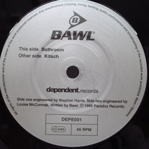 BAWL - Bathroom (UK 1,000 Ltd.7"+Numbered CVR)