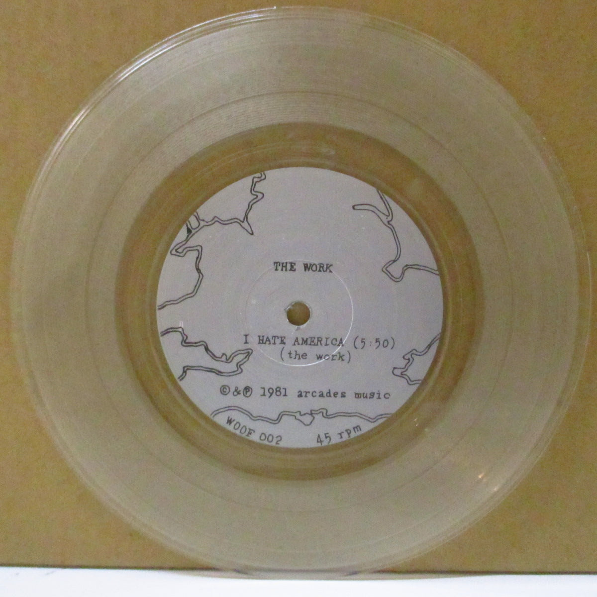 WORK, THE (ザ・ワーク) - I Hate America +2 (UK 限定クリアヴァイナル 7"+インサート)