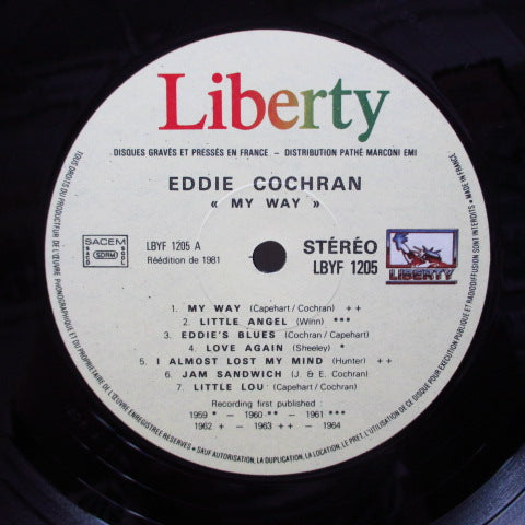 EDDIE COCHRAN (エディ・コクラン) - My Way (French '81 Reissue Stereo)