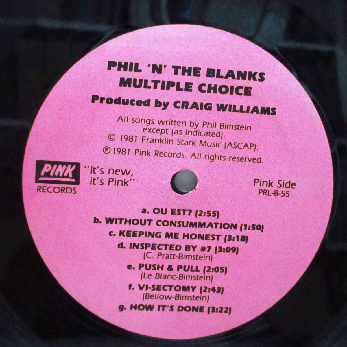 PHIL 'N' THE BLANKS (フィル & ザ ・ブランクス) - Multiple Choice (US オリジナル LP)