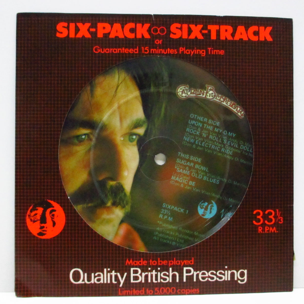 CAPTAIN BEEFHEART (キャプテン・ビーフハート) - Six-Pack : Six-Track (UK Ltd.Pictur 7"+Die Cut CS)