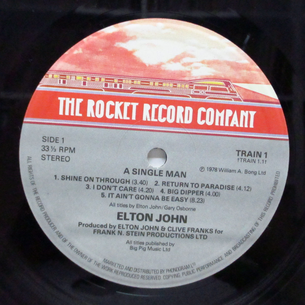 ELTON JOHN (エルトン・ジョン) - A Single Man (UK オリジナル LP/見開きスリーブ)