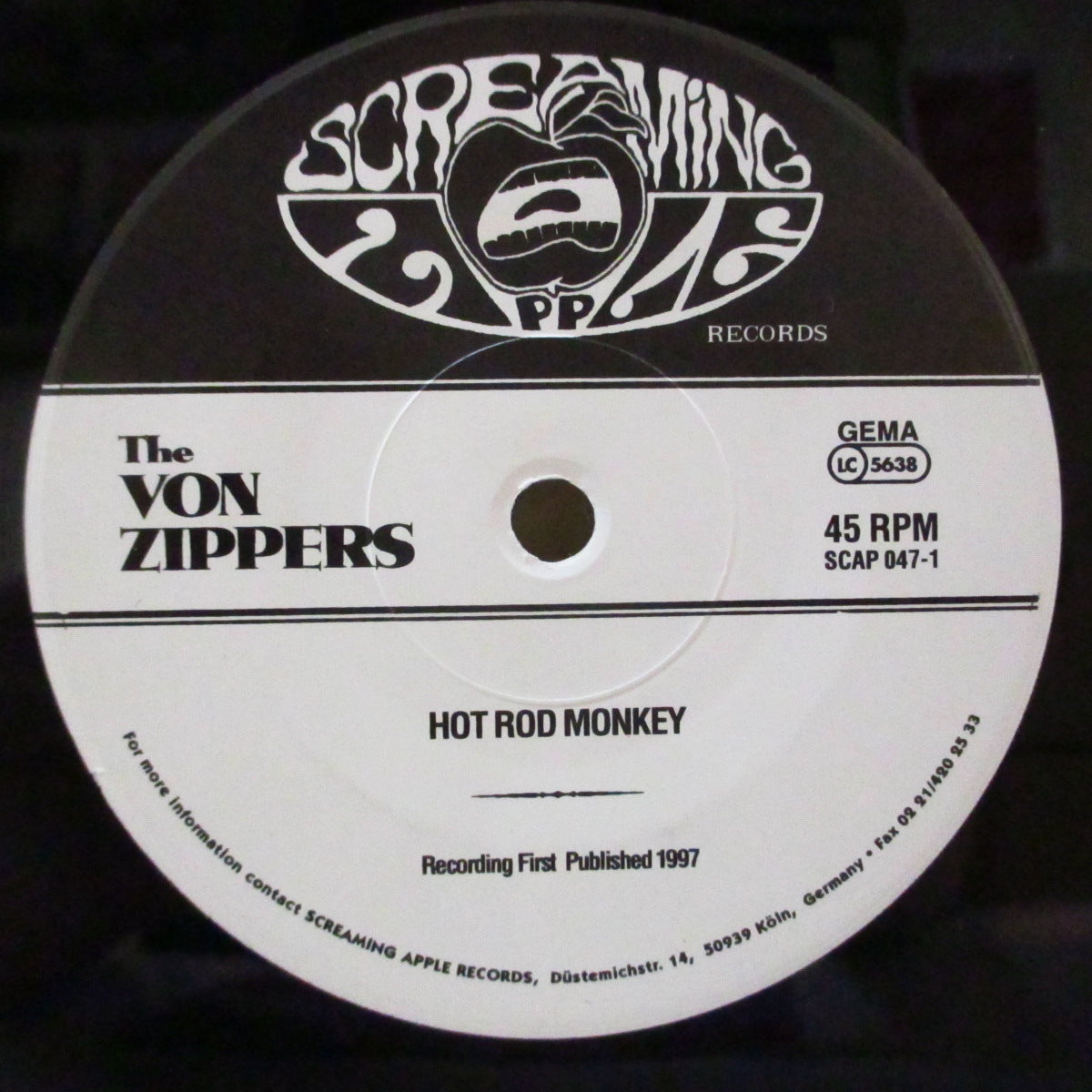 VON ZIPPERS (ヴォン・ジッパーズ) - Hot Rod Monkey (German Orig.7")