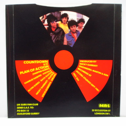 U.K. SUBS (U.K. サブス) - Countdown (UK オリジナル 7"+光沢固紙折り返しジャケ) Nems期の唯一シングル!