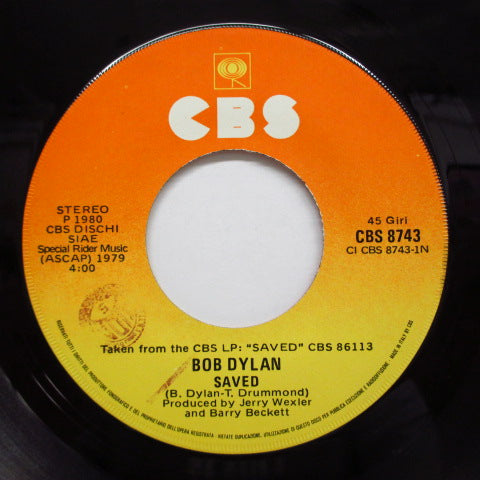 BOB DYLAN (ボブ・ディラン) - Saved / Are You Ready (ITALY Orig.)