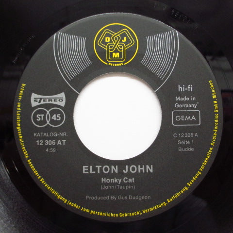 ELTON JOHN (エルトン・ジョン) - Honky Cat (German Orig.7"+PS)