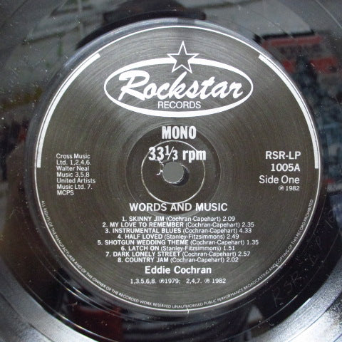 EDDIE COCHRAN (エディ・コクラン) - Words & Music (UK Orig)