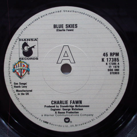 CHARLIE FAWN (チャーリー・フォーン) - Blue Skies (UK Orig.7"+PS)