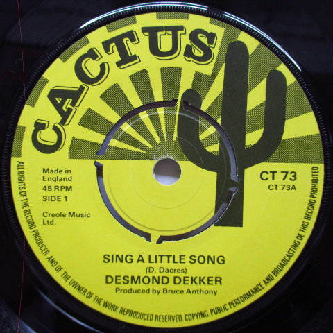 DESMOND DEKKER-Sing A Little Song (UK Orig.7 ")