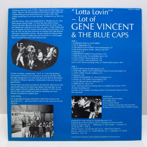 GENE VINCENT (ジーン・ヴィンセント) - Lotta Lovin'-Lot Of (German Orig.LP)