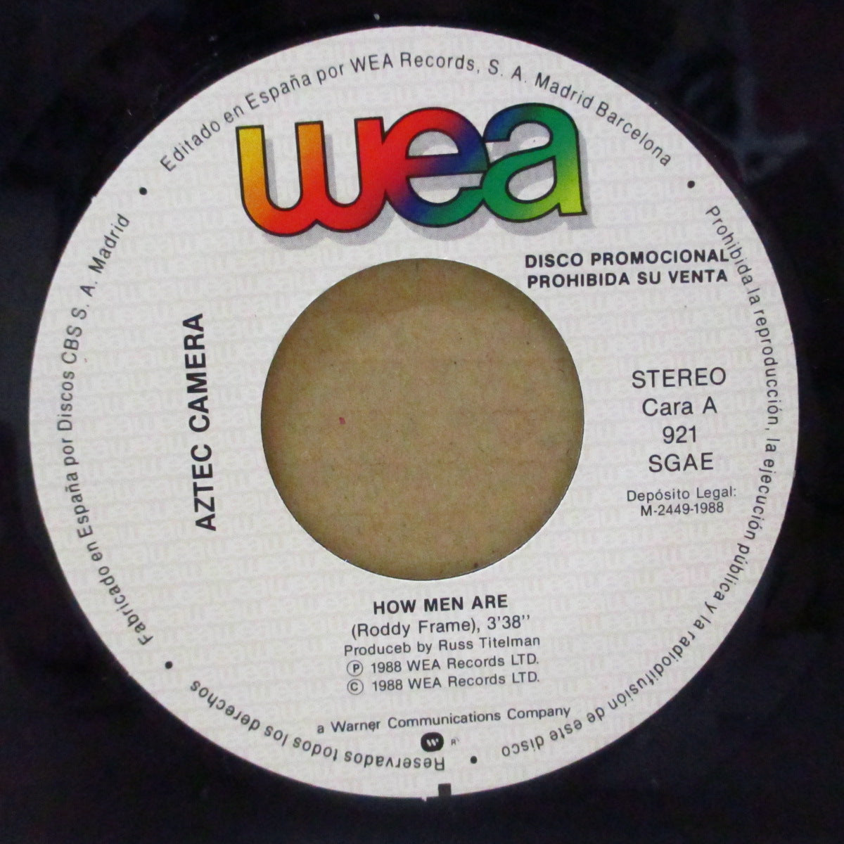 AZTEC CAMERA (アズテック・カメラ) - How Men Are (Spain Promo 7")