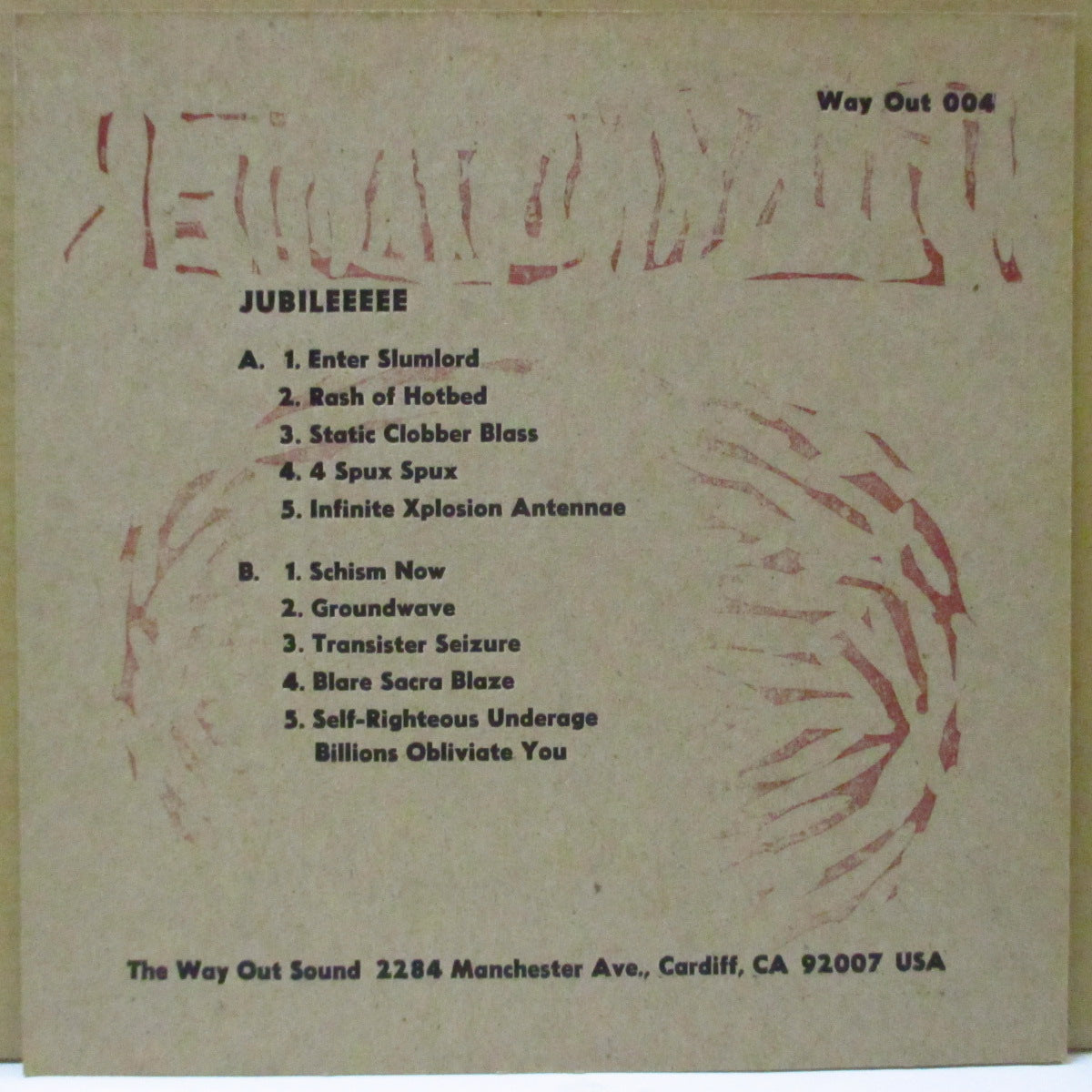 TRUMANS WATER (トゥルーマンズ・ウォーター) - Jubileeeee (US Orig.7")