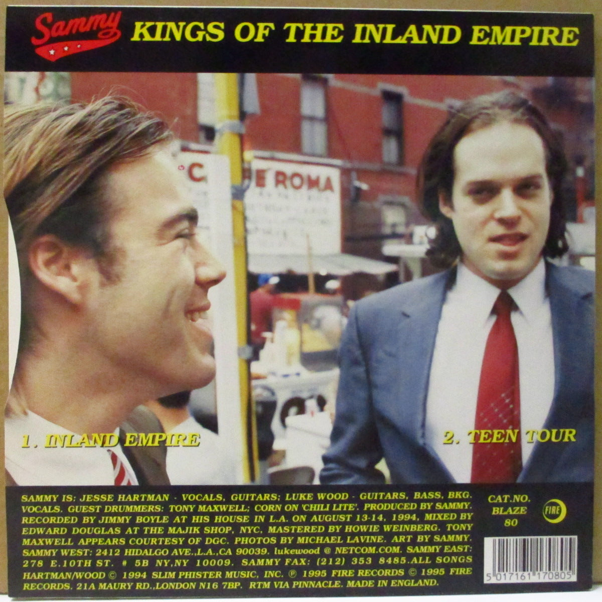 SAMMY (サミー) - Kings Of The Inland Empire (UK Limited Blue Vinyl 7"/Stickered PS)