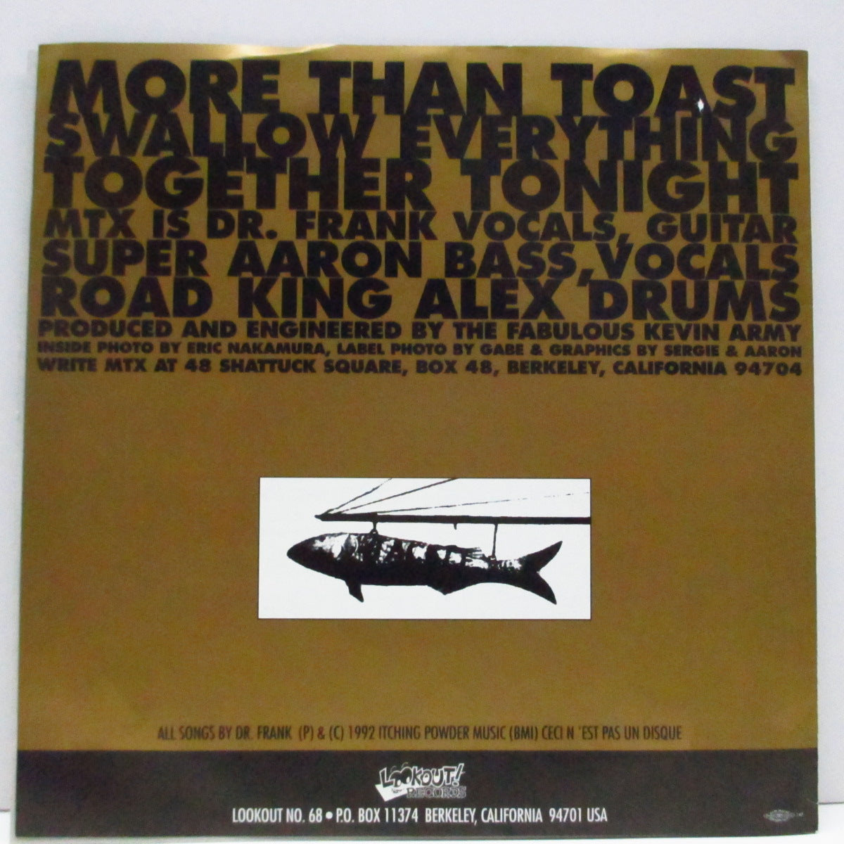 MR. T EXPERIENCE, THE (ザ・ミスター・ティー・エクスペリエンス) - Gun Crazy (US Orig.7")