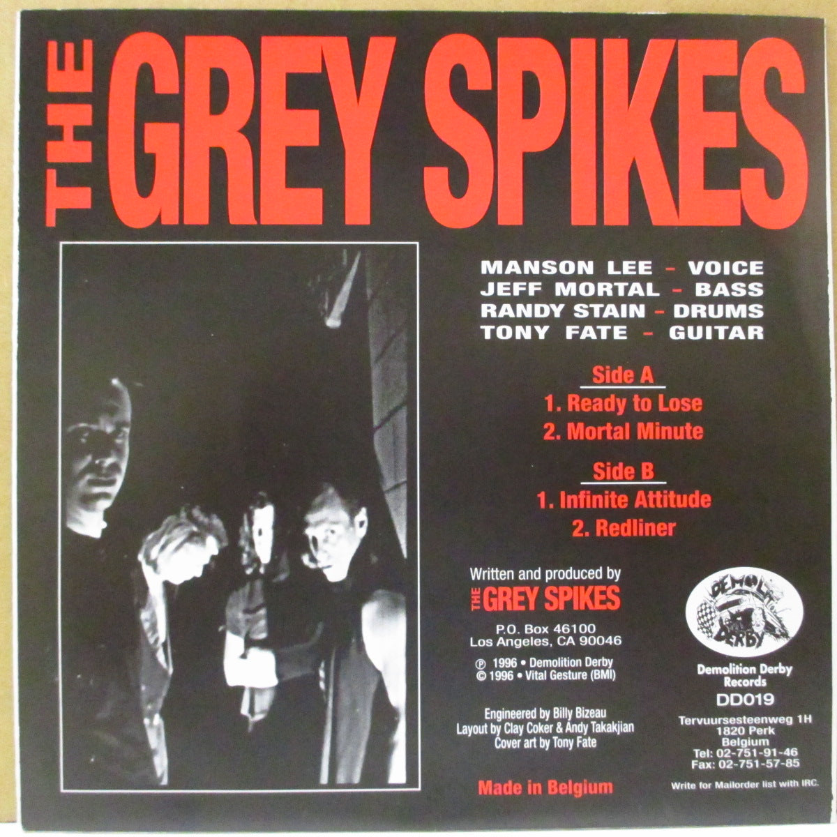 GREY SPIKES, THE (ザ・グレー・スパイクス) - Thunderation (Belgium Orig.7")