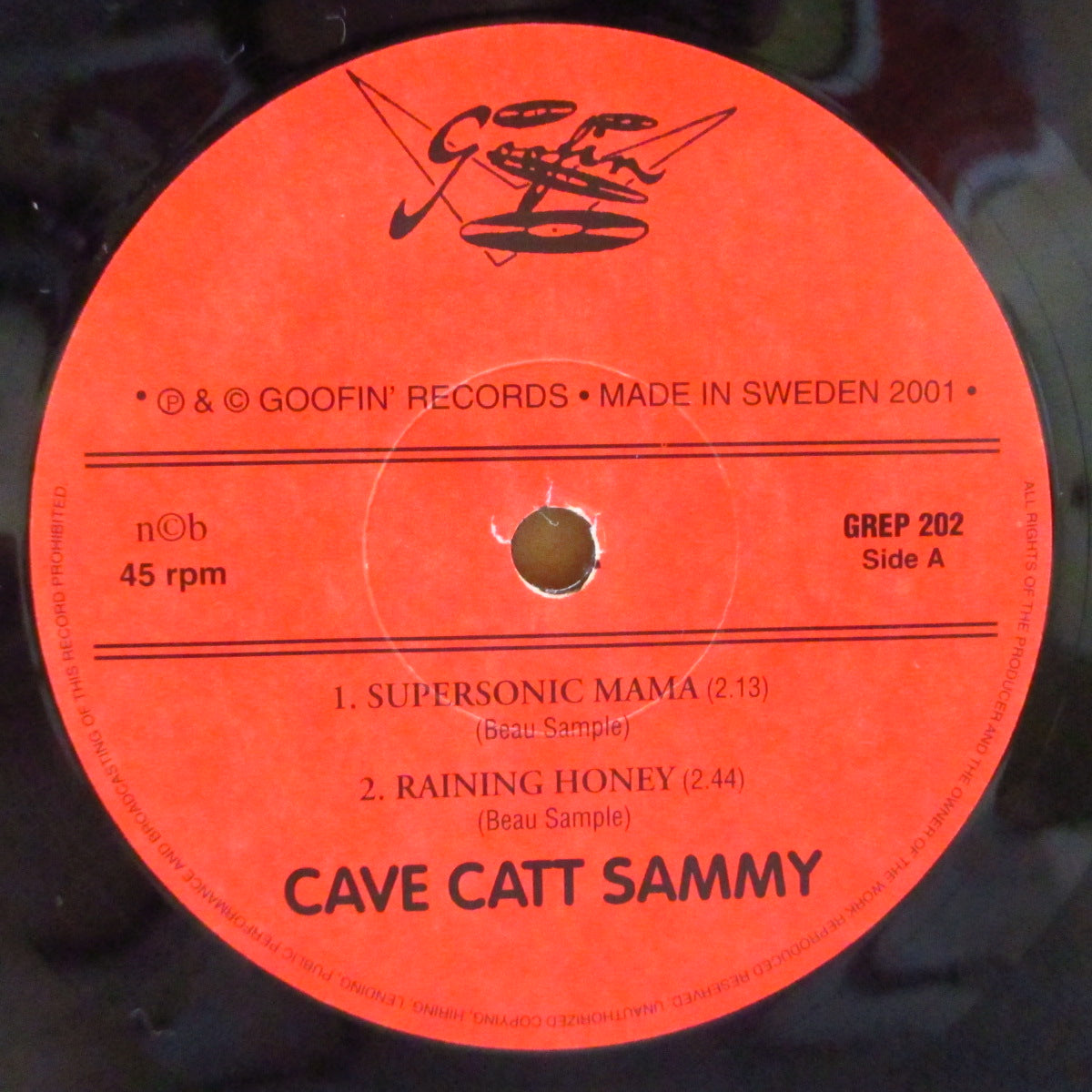 CAVE CATT SAMMY (ケイヴ・キャット・サミー) - Supersonic Mama +4 (Finland オリジナル 7")