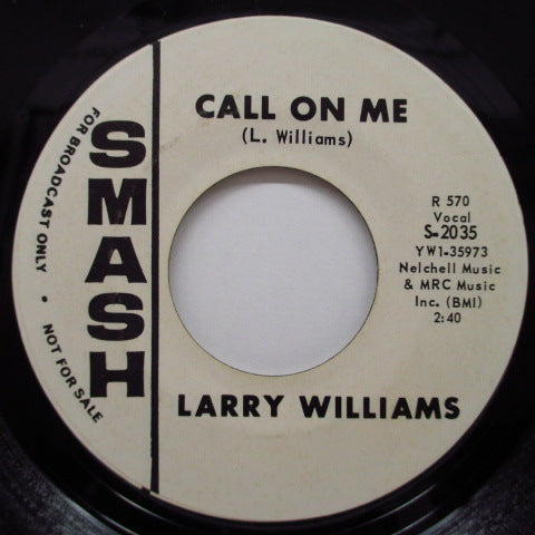 LARRY WILLIAMS (ラリー・ウィリアムズ) - Boss Lovin' / Call On Me (US Promo)