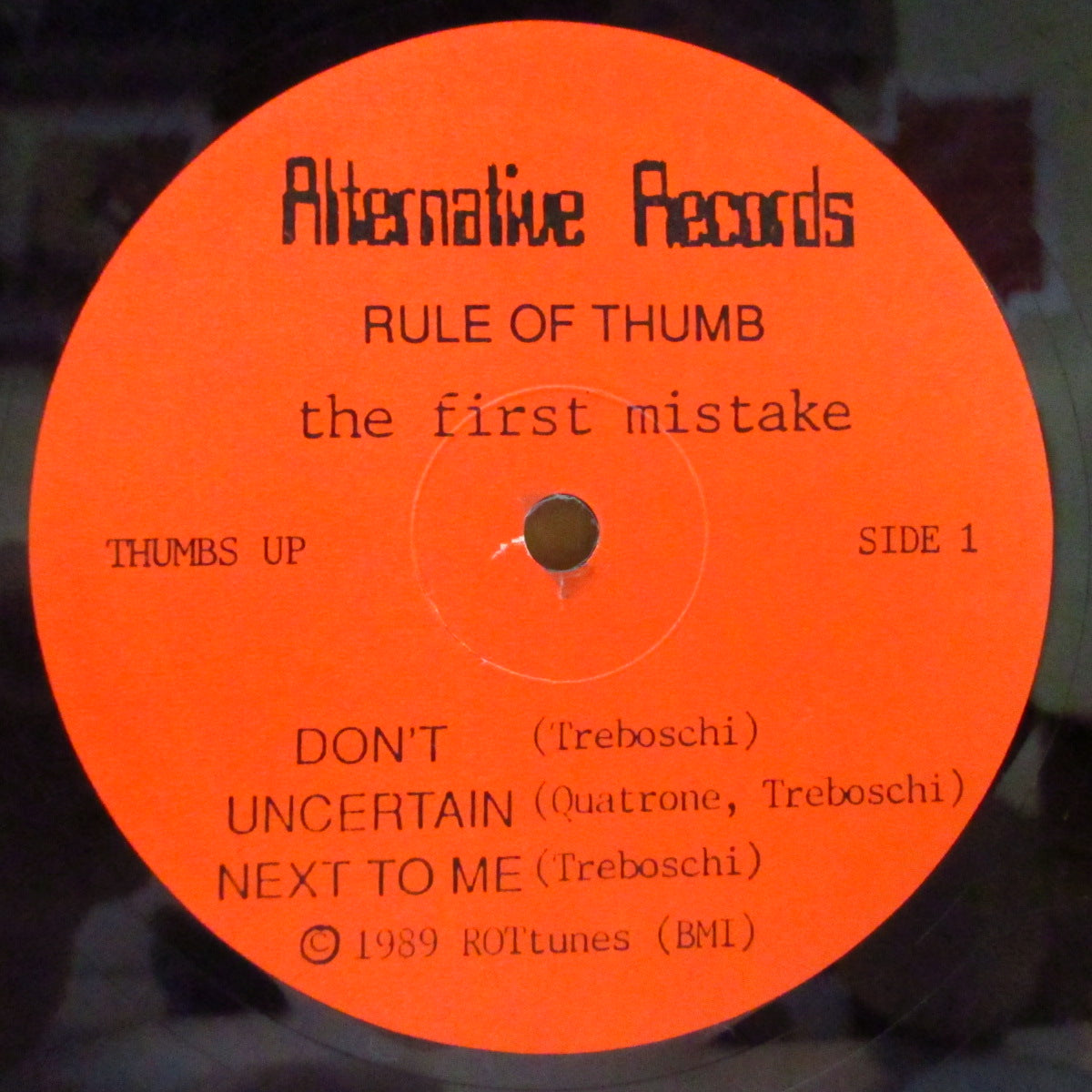 RULE OF THUMB - The First Mistake (US Orig.12")