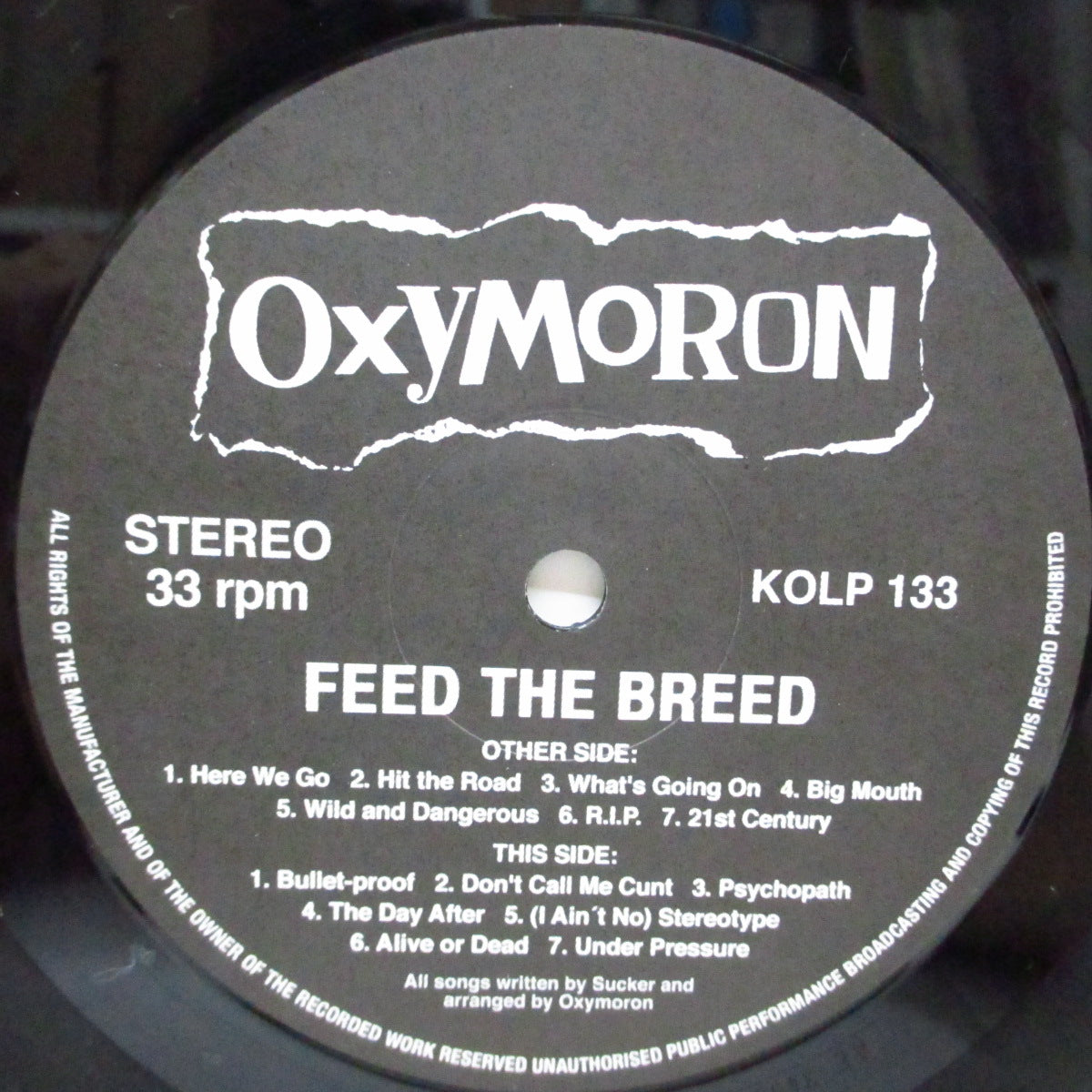 OXYMORON (オキシモロン) - Feed The Breed (German オリジナル LP/見開きスリーブ)