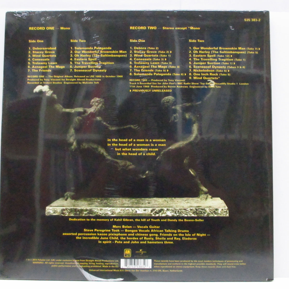 TYRANNOSAURUS REX (ティラノザウルス・レックス) - Prophets, Seers And Sages, The Angels Of The Ages (EU '14 Re 2xMono LP+Inner/Stickered GS-New)