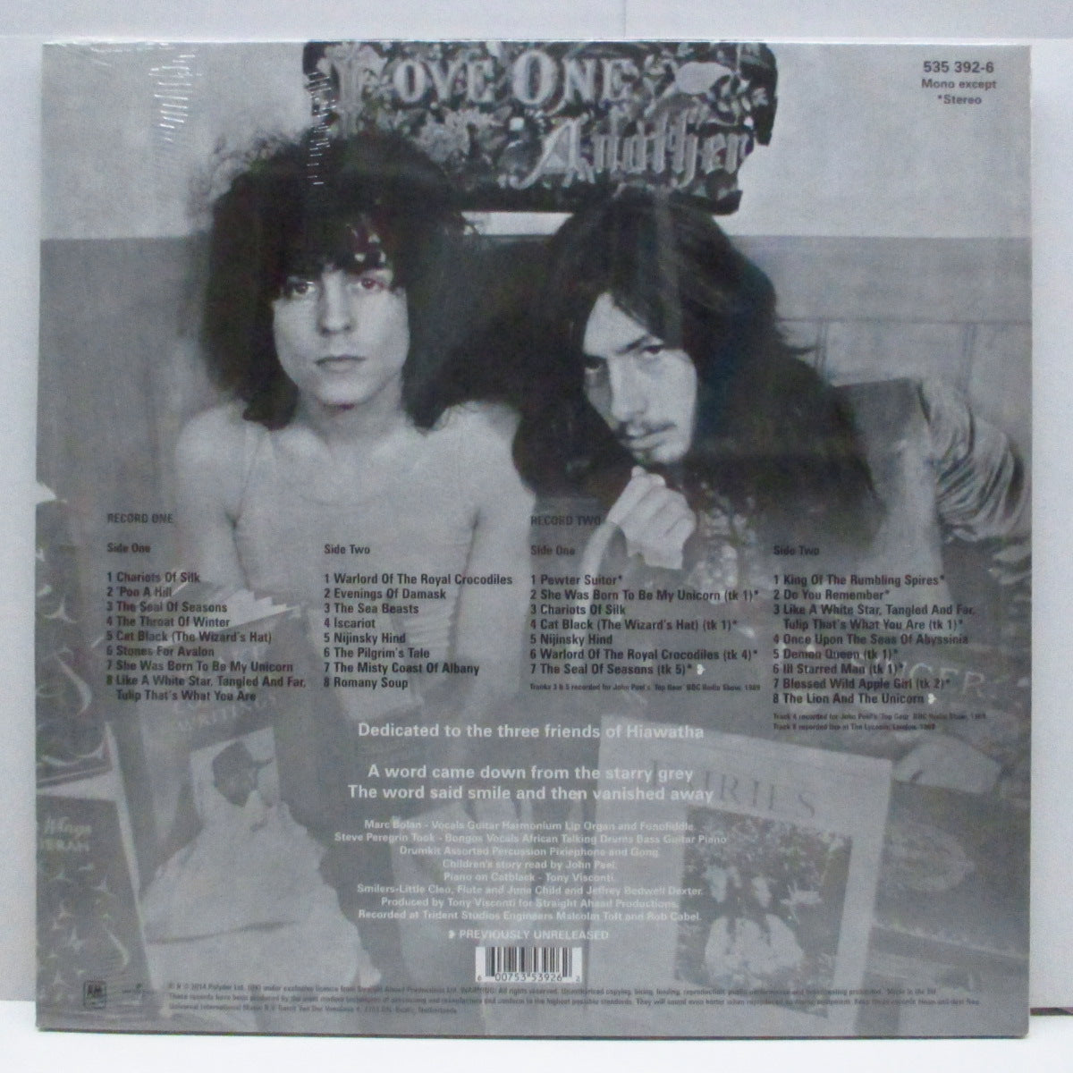 TYRANNOSAURUS REX (ティラノザウルス・レックス) - Unicorn (UK-EU '15 Ltd.Re 2x180g Mono LP+Inner/Stickered GS-New)