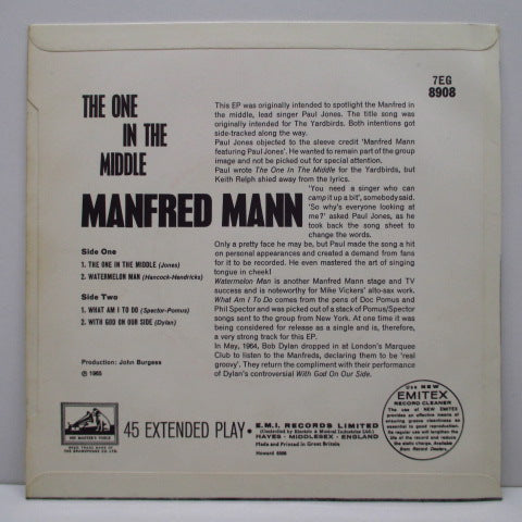 MANFRED MANN - The One In The Middle (UK Orig.Mono EP/CFS)