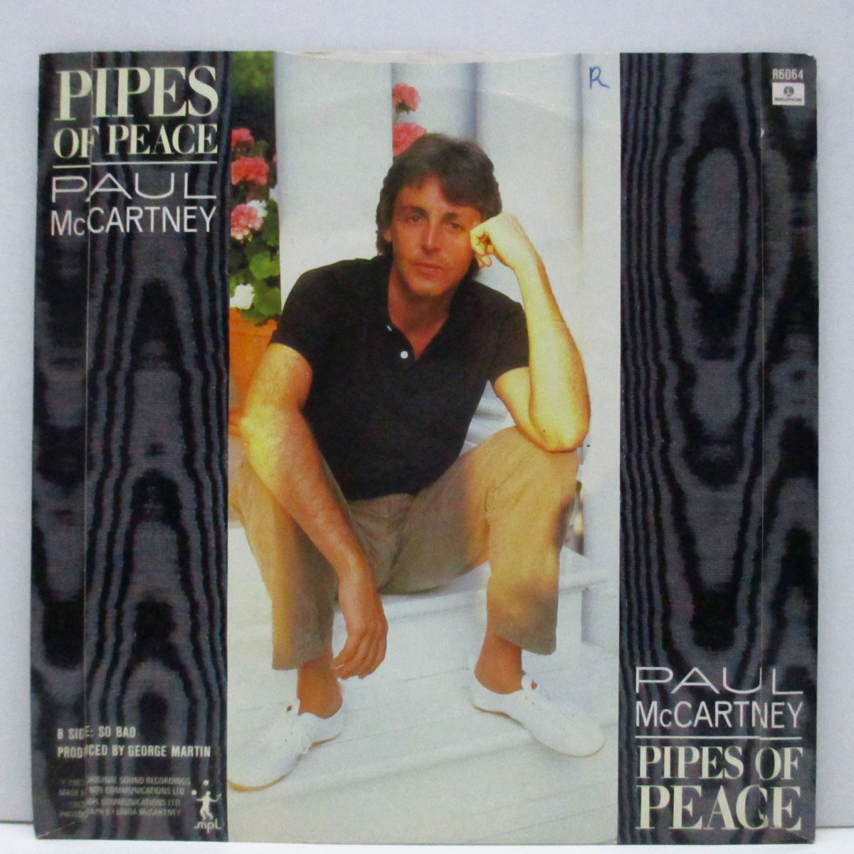 PAUL McCARTNEY (ポール・マッカートニー) - Pipes Of Peace (UK オリジナル「青プララベ、小穴フラットセンター」7"+光沢固紙製ジャケ)