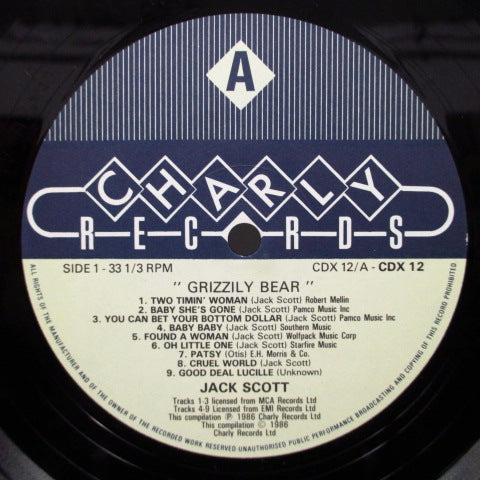 JACK SCOTT (ジャック・スコット) - Grizzily Bear (UK Orig.2xLP)