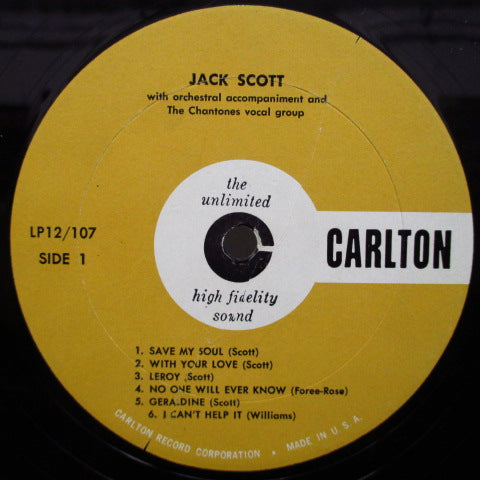 JACK SCOTT (ジャック・スコット) - Jack Scott (US Orig.Mono LP)