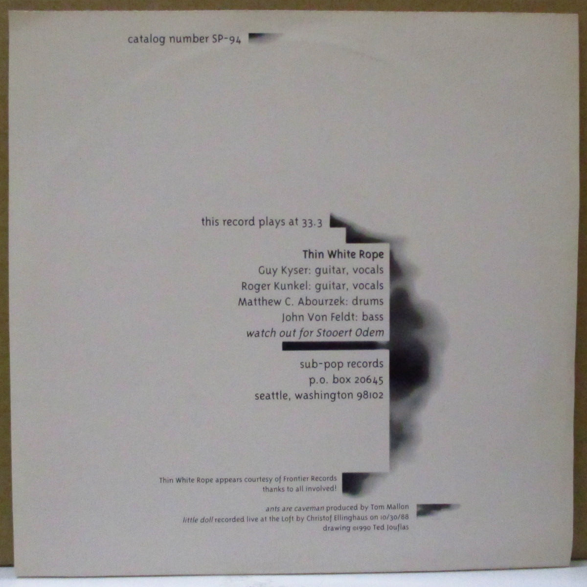 THIN WHITE ROPE (シン・ホワイト・ロープ) - Ants Are Cavemen (US Orig.7")