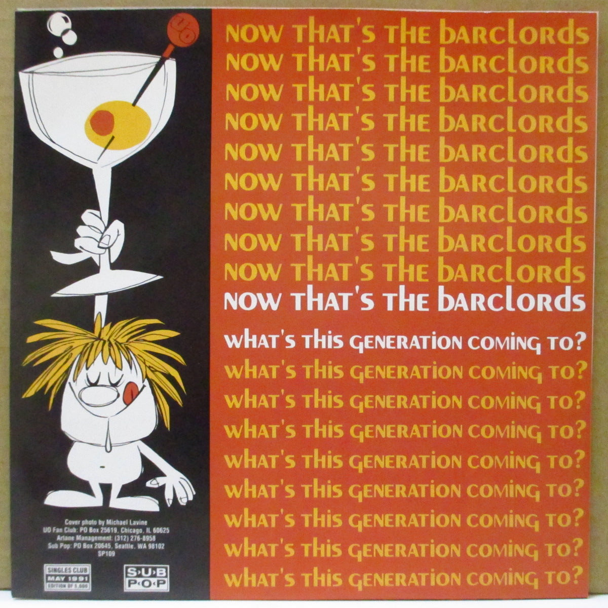 URGE OVERKILL, THE (ジ・アージ・オーヴァーキル) - Now That's The Barclords (US 5,000 Limited Yellow Vinyl 7"/New 廃盤)