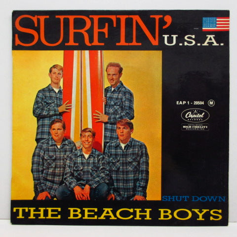 UK原盤 Surfin' USA the beach boys ビーチ・ボーイズ折り返しコーティングジャケット