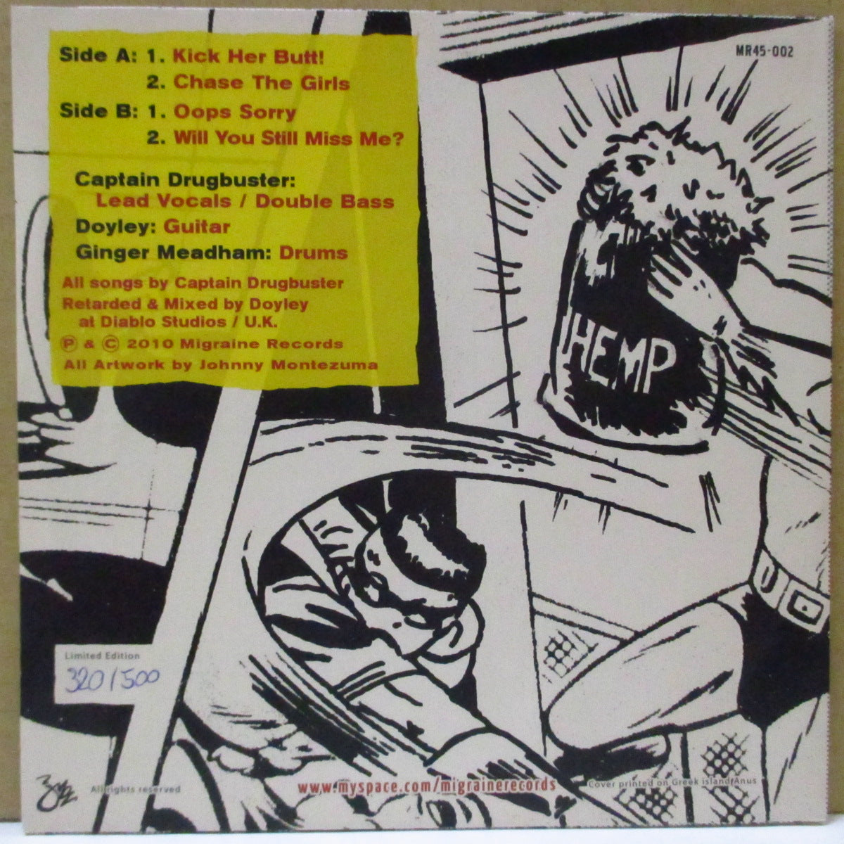 CAPTAIN DRUGBUSTER Meets THE ZORCHMEN (キャプテン・ドラッグバスター・ミーツ・ザ・ゾーチメン) - S.T. (German 500枚限定 7"/ナンバリング入りジャケ)