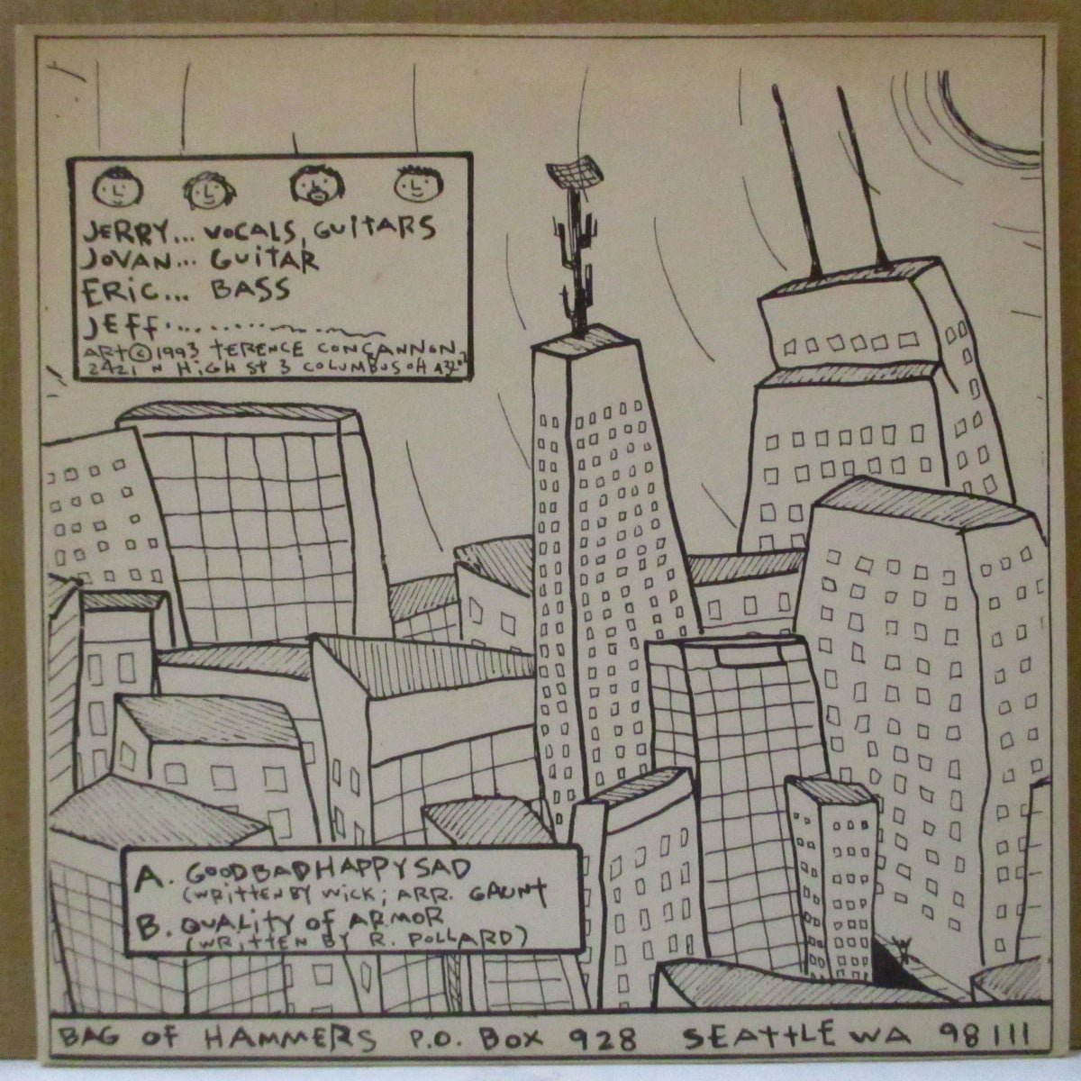 GAUNT (ゴーント) - Good Bad Happy Sad (US Orig.Silver Lbl. 7")