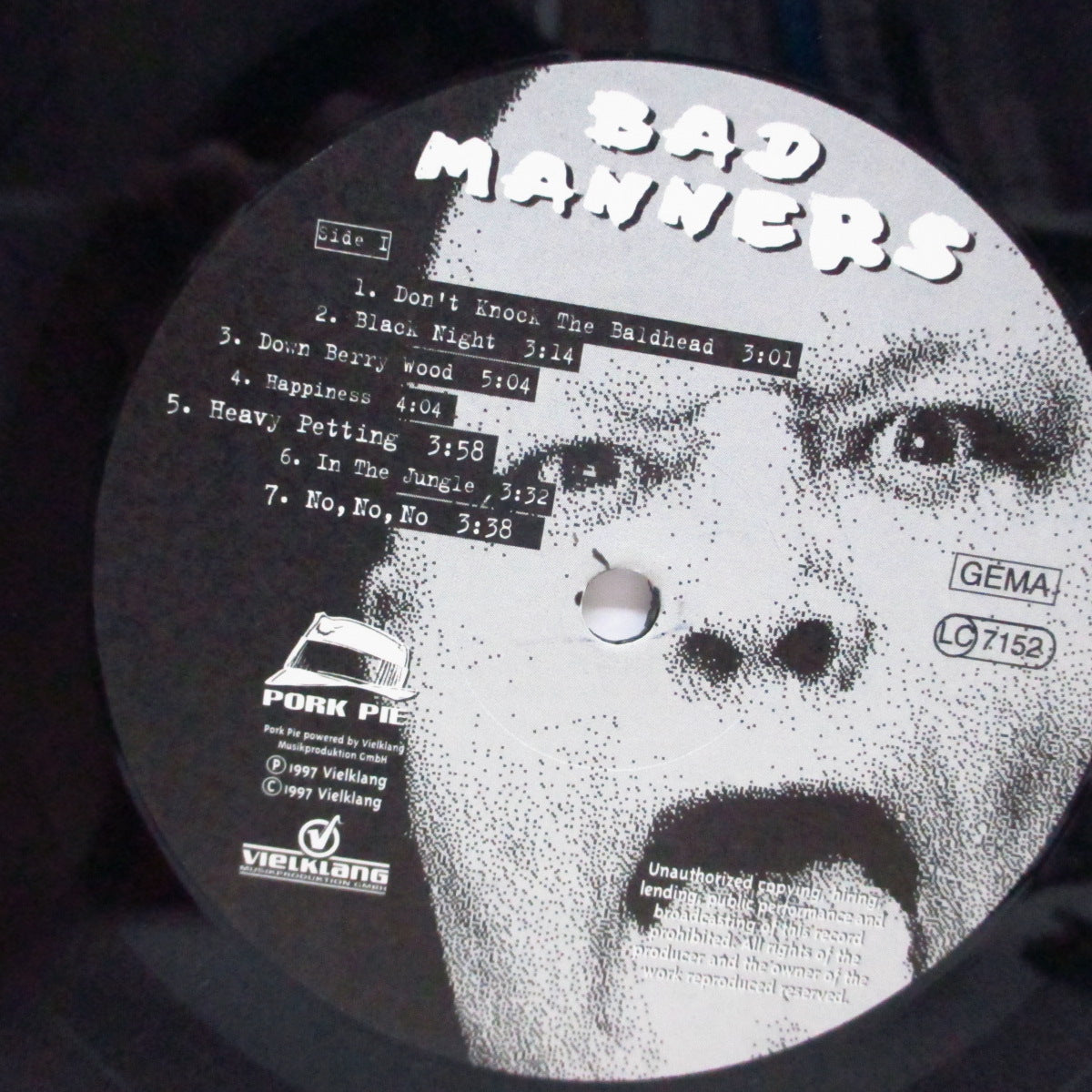 BAD MANNERS (バッド・マナーズ) - Don't Knock The Baldhead! (German オリジナル LP)