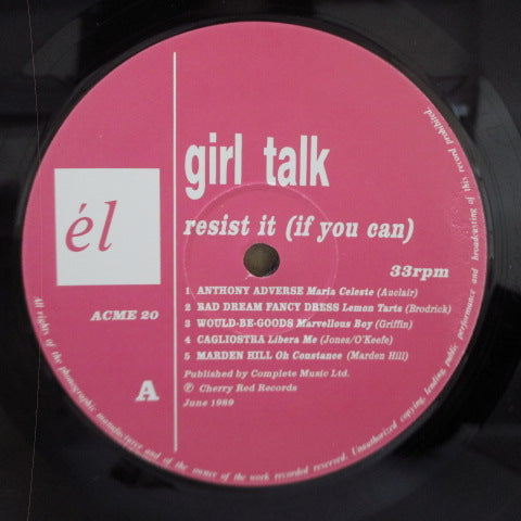 V.A. ('80s UK・ガールズ・ネオアコ/インディポップ・コンピ) - Girl Talk (UK オリジナル LP/New 廃盤) Él レーベル女性Vo.グループ・コンピ